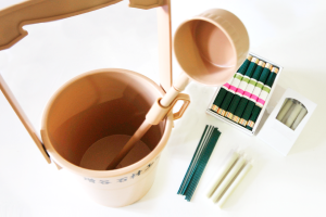 桶 柄杓 ロウソク 線香付