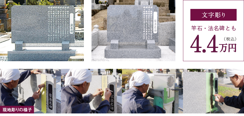 文字彫りについて